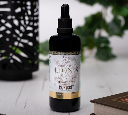 BIO ekstrakt 12:1 z SOPLÓWKI JEŻOWATEJ (Hericium) w płynie Ra Hygge (33 porcje / 100ml)