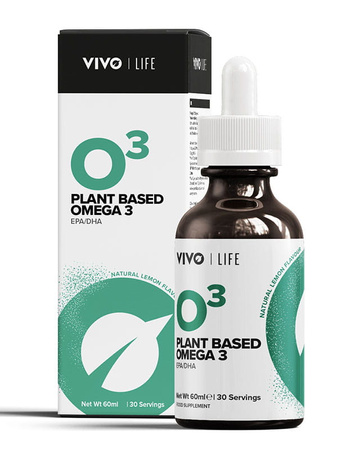 Wegańskie OMEGA 3 (DHA/EPA) - Vivo Life - o smaku cytrynowym - 60 porcji/30 porcji (60 ml)