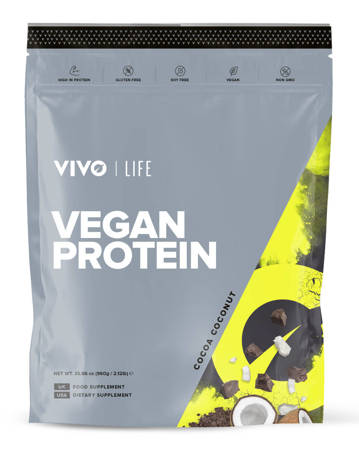 Vegan Protein Vivo Life kakaowy kokos / cacao coconut (960 g / 30 porcji) 